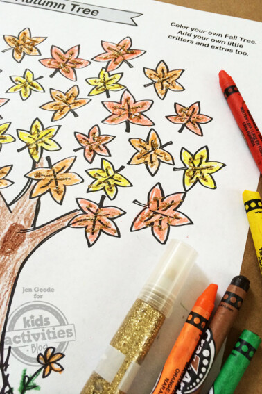 Fall Tree Coloring Page