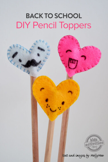 Back To School Felt Pencil Toppers