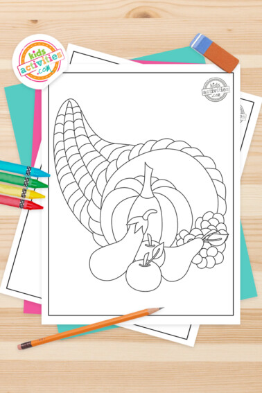 Cornucopia Coloring Pages Feature Image