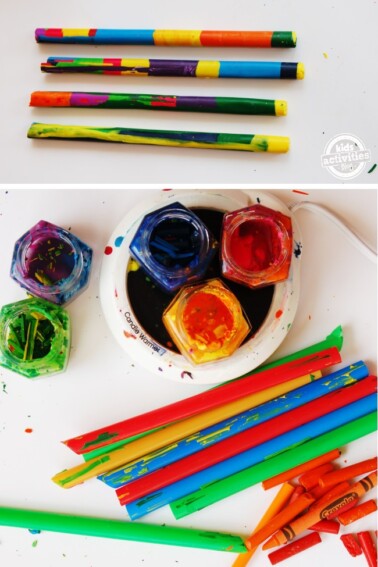 diy crayon wands