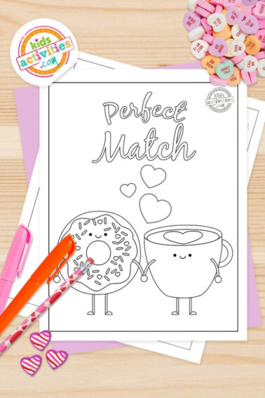 cute valentines day coloring page