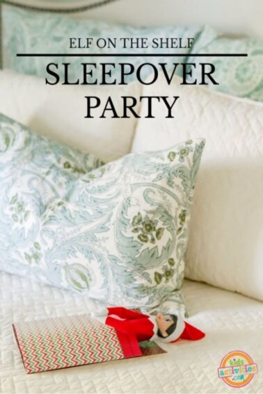 Elf on the Shelf Sleepover Party Christmas Idea - A printable sleeping bag for the Elf-on-the Shelf - Kids Activities Blog