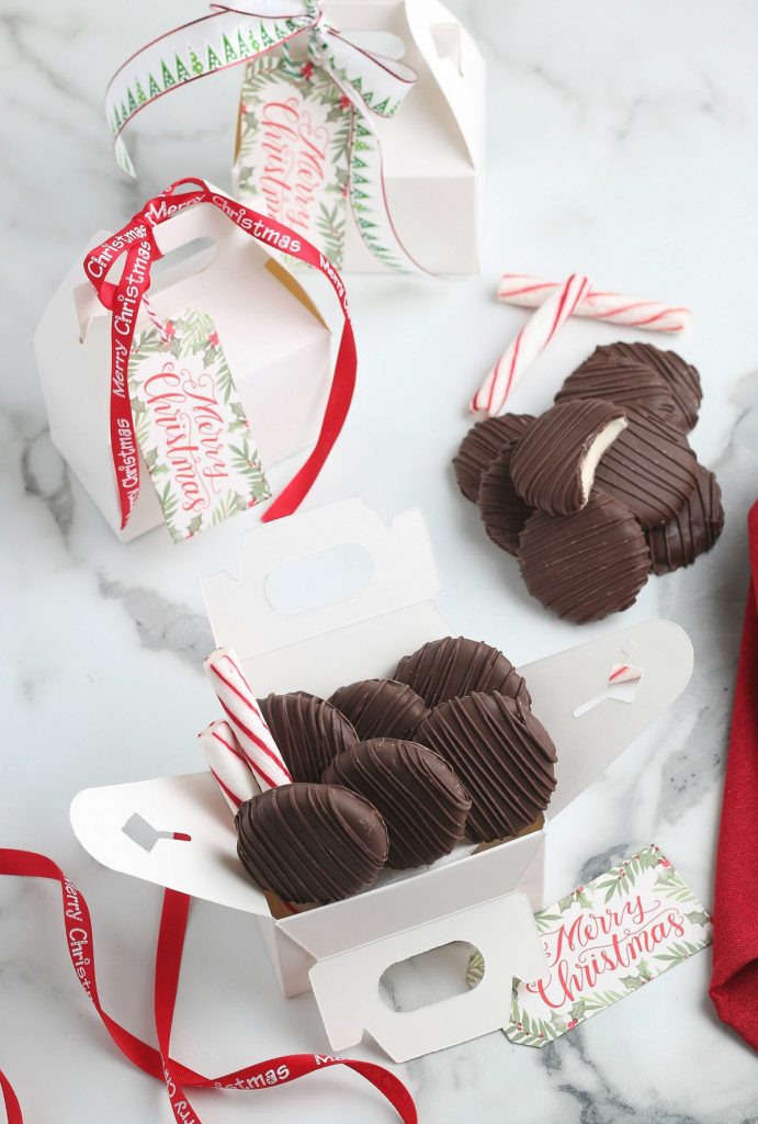 ideas for christmas homemade gifts- Homemade peppermint patties make great gifts when packaged in a box