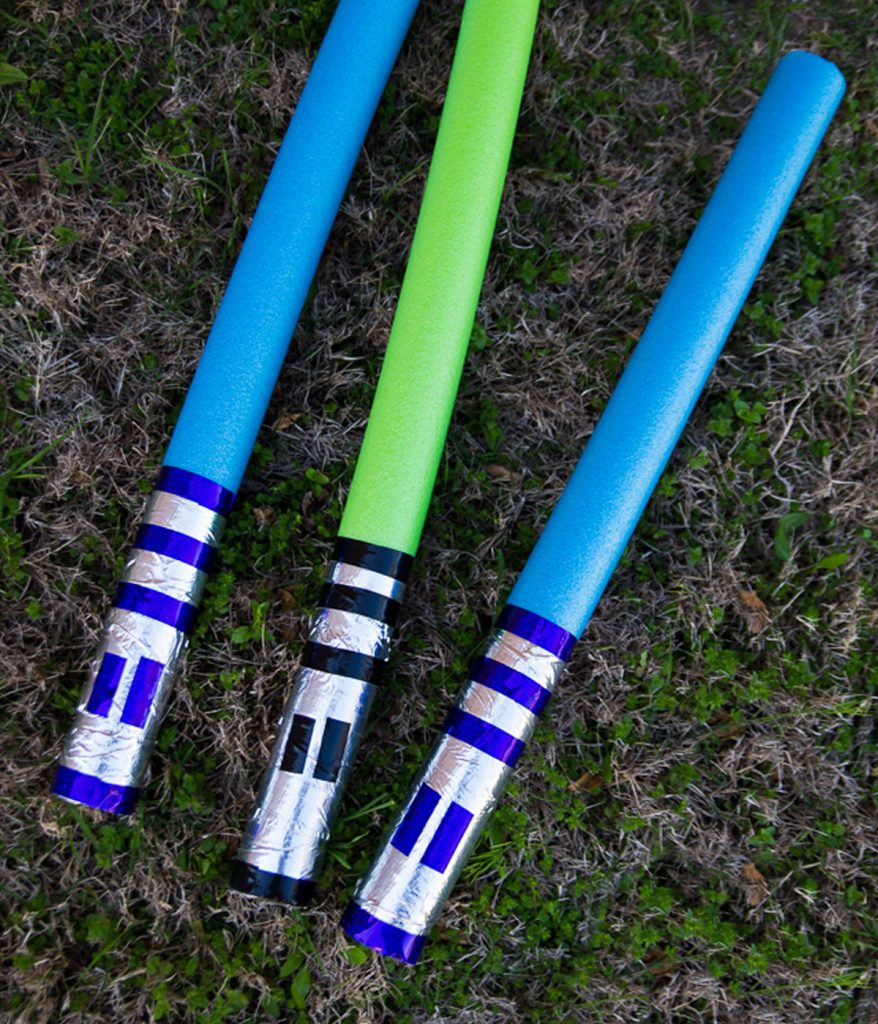 ideas for christmas homemade gifts- Pool-Noodle-Light-Sabers Make a great homemade kid-made gift