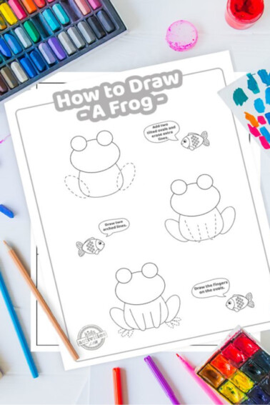 how to draw a frog