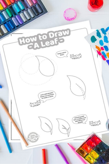 how to draw a leaf