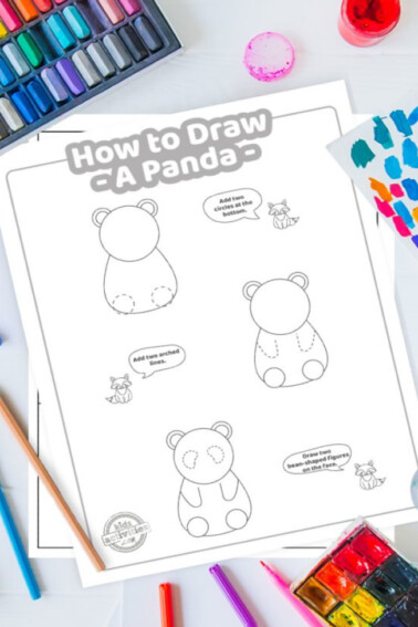 how to draw a panda