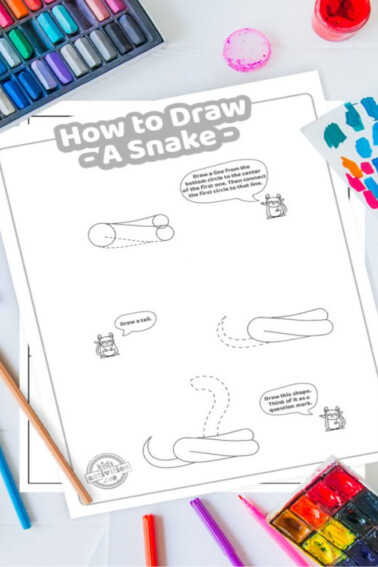 how to draw a snake