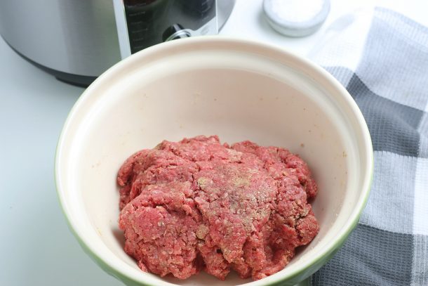 Combine and mix well the meat mixture- Instant Pot Meatloaf