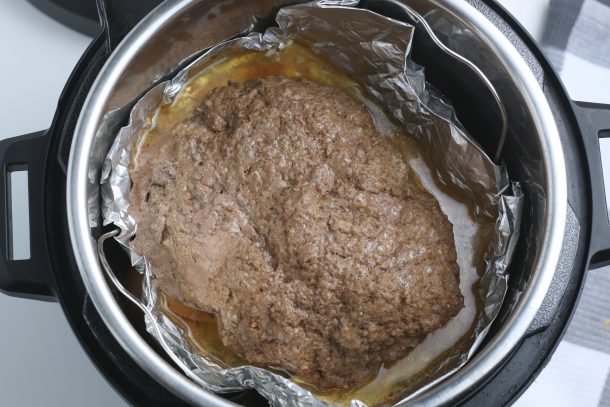 Step 7- release pressure from the instant pot- Instant Pot Meatloaf 