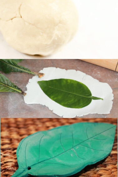 Leaf Christmas ornament from Salt Dough - Kids Activities Blog