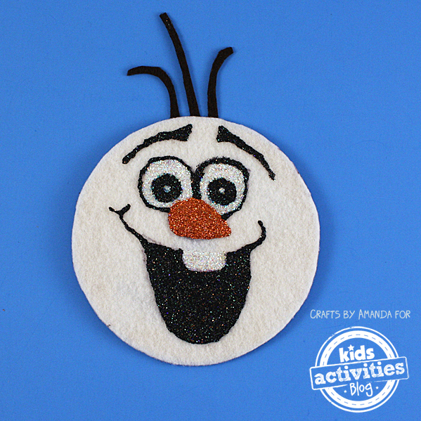 Step 10 - Olaf craft made with CD - let olaf dry