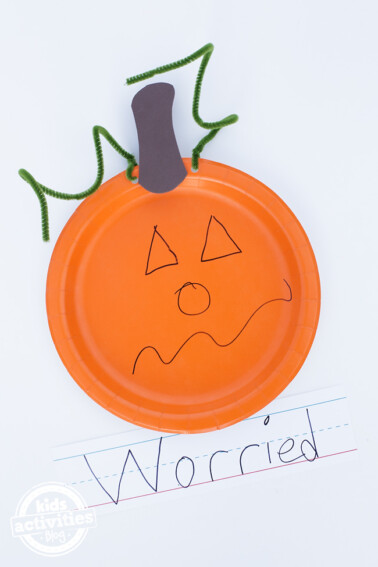 Paper Plate Feelings Pumpkin