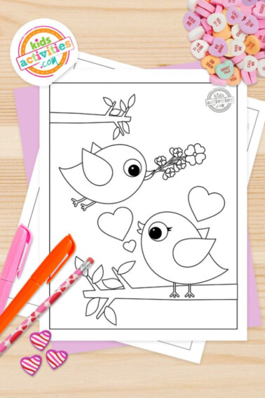 preschool valentines day coloring pages