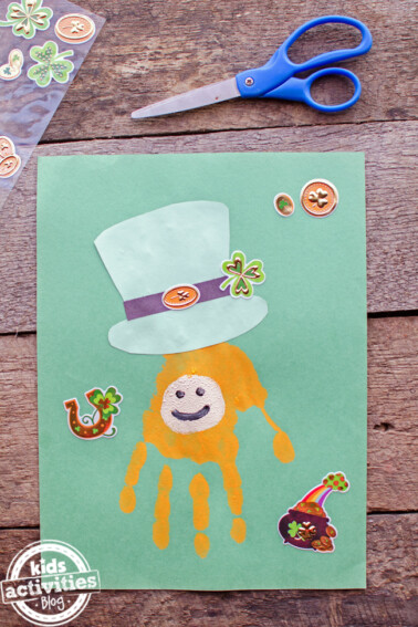 st patricks day handprint leprechaun craft