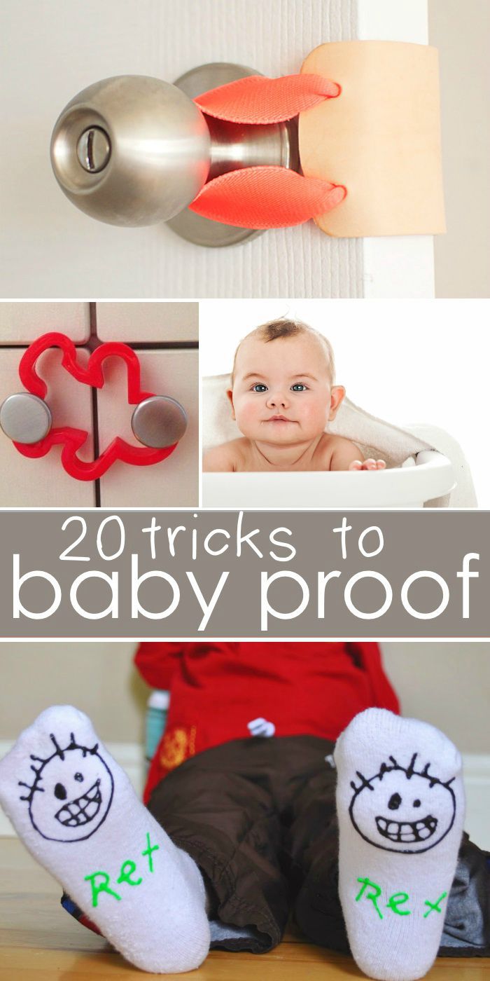 Child Safety Tip - collage of simple baby proofing hacks you can use at home - Kids Activities Blog