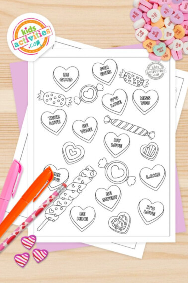 valentine heart coloring pages