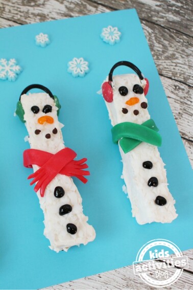 White Chocolate Rice Krispies Snowmen