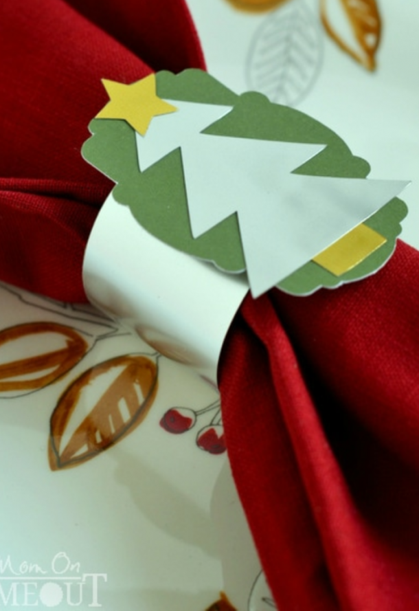 Christmas tree napkin rings