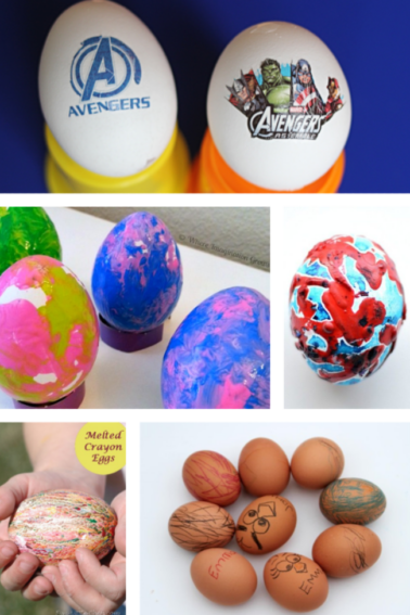 decorating easter eggs