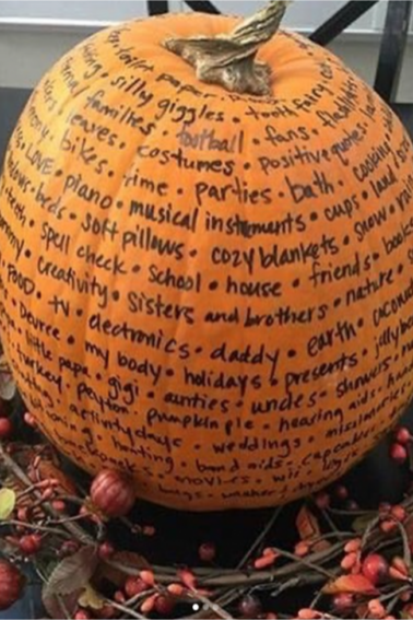 gratitude pumpkin