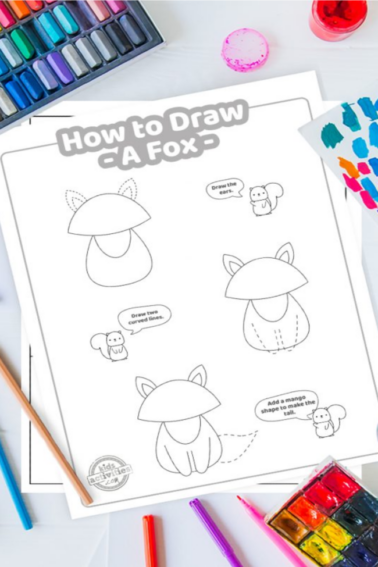 how to draw a fox