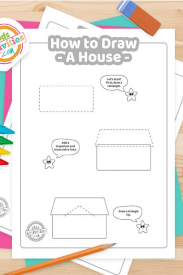 how to draw a house