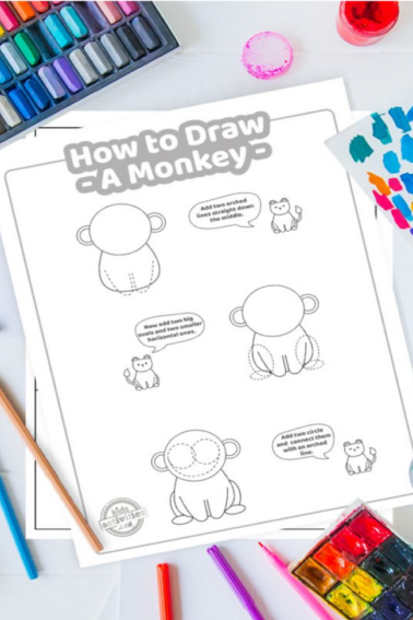 how to draw a monkey