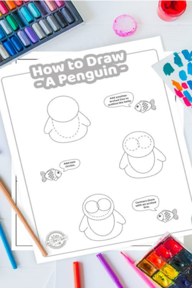 how to draw a penguin