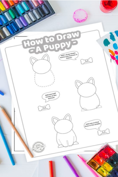 how to draw a puppy