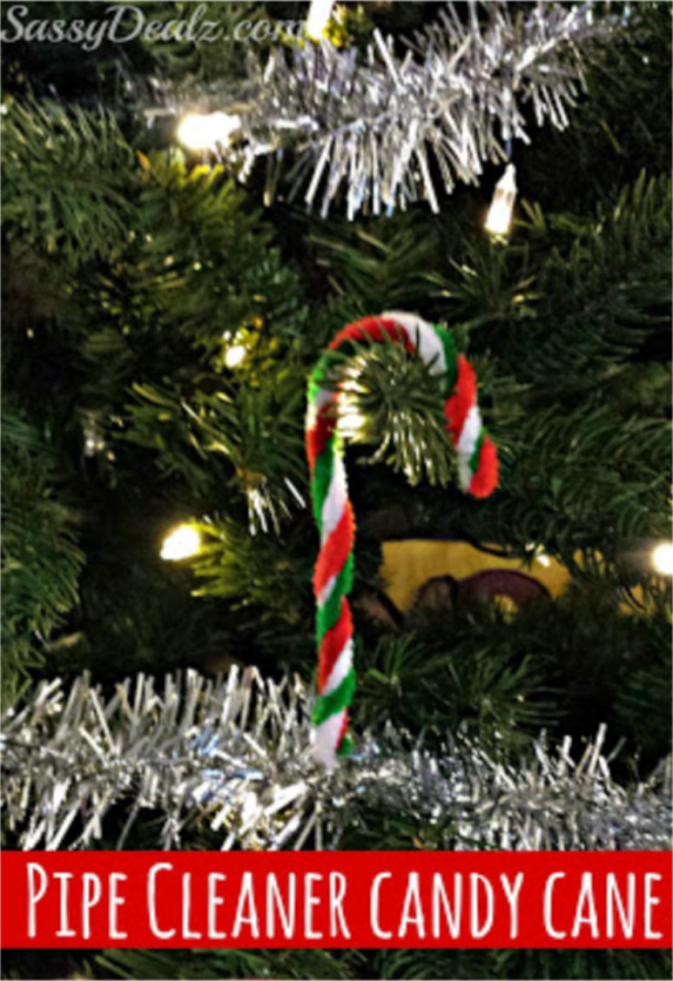 pipe cleaner candy cane craft